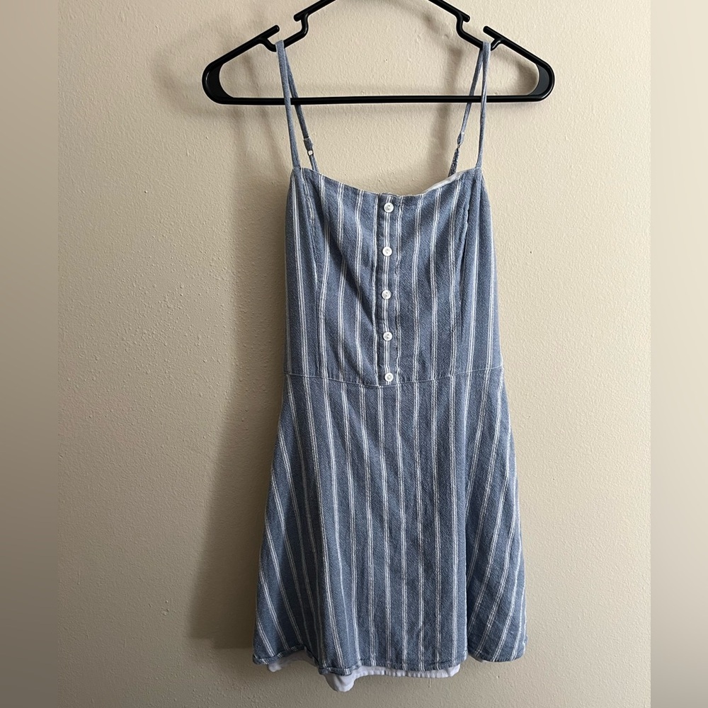Hollister Blue and White Striped Dress